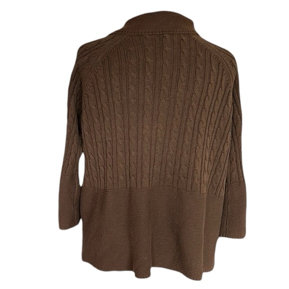 Croft&Borrow Women’s Cable Knit Sweater Bell Sleeves Large Buttons Size 1X - Picture 3 of 8